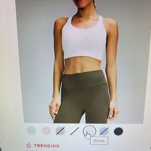 Lululemon Energy Bra - White Sports Bra Seamless high Support